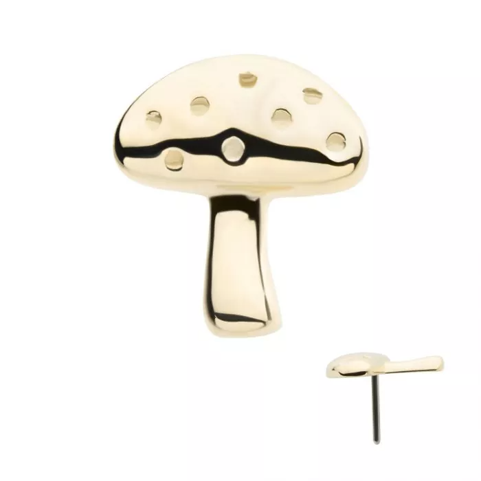 14k Yellow Gold Mushroom
