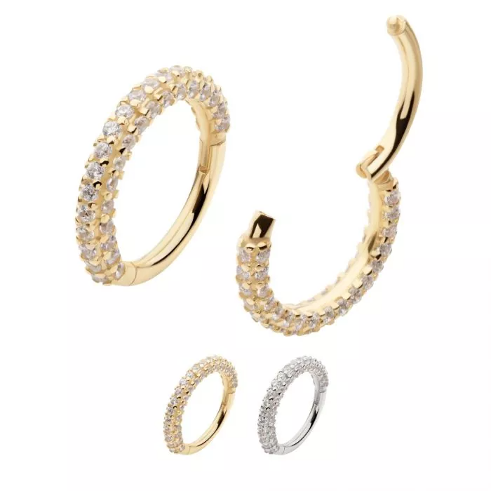 14k Gold Three-Sided Swarovski® Clicker