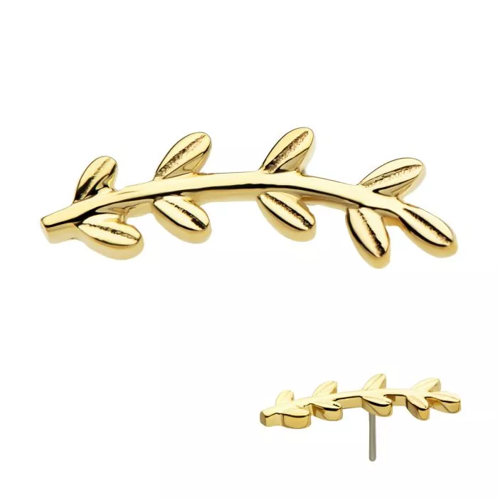 14k Gold Leaf Branch