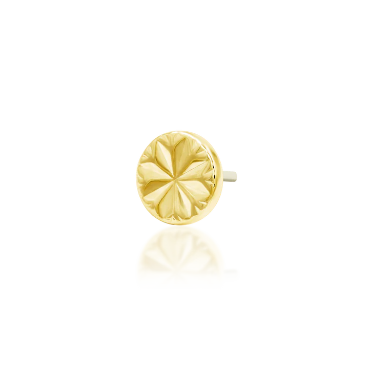 A single gold-coloured earring.