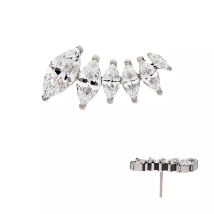 6-Gem Marquise Swarovski® Cluster