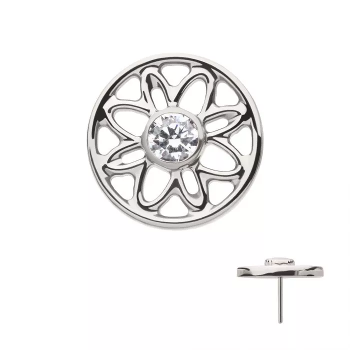 Bezel Set Gem Mandala Top