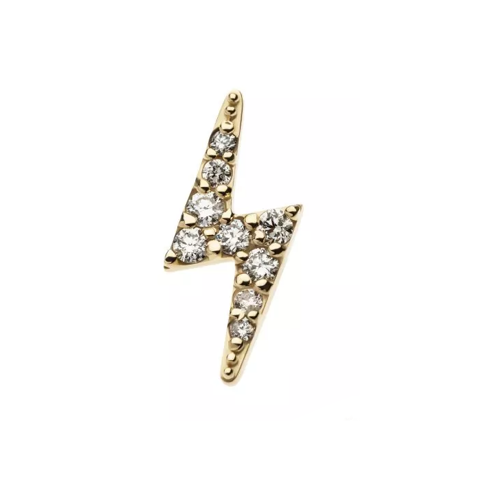 14k Gold & Diamond Lightning
