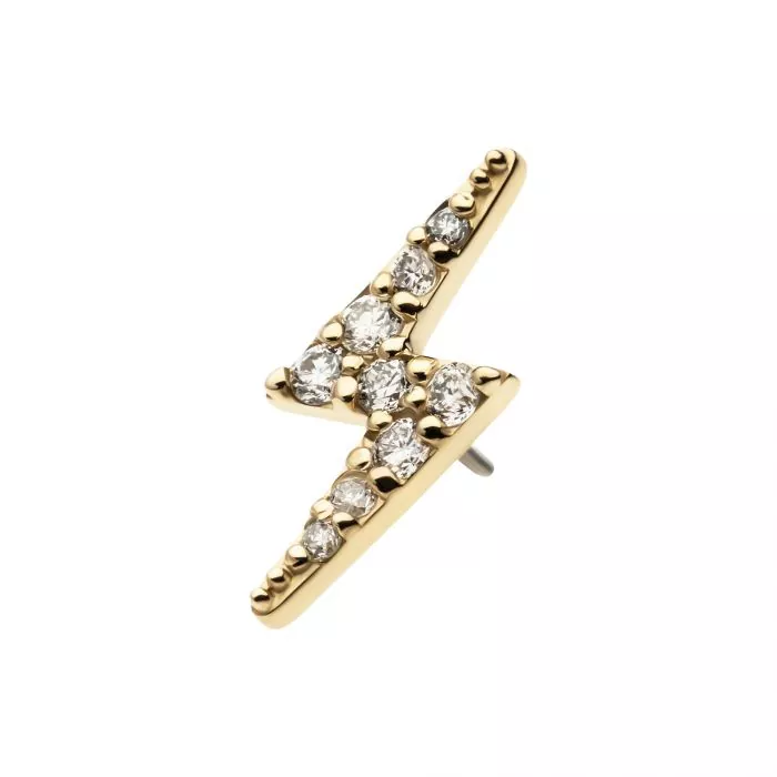 14k Gold & Diamond Lightning