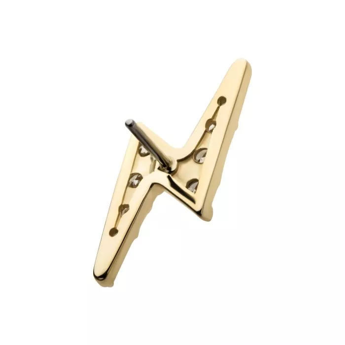 14k Gold & Diamond Lightning