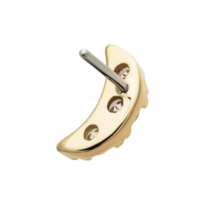 14k Gold & Diamond Moon
