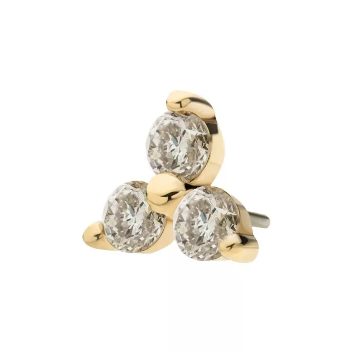 14k Gold & Diamond Trinity