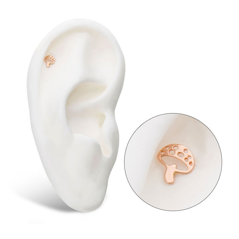14k Rose Gold Mushroom