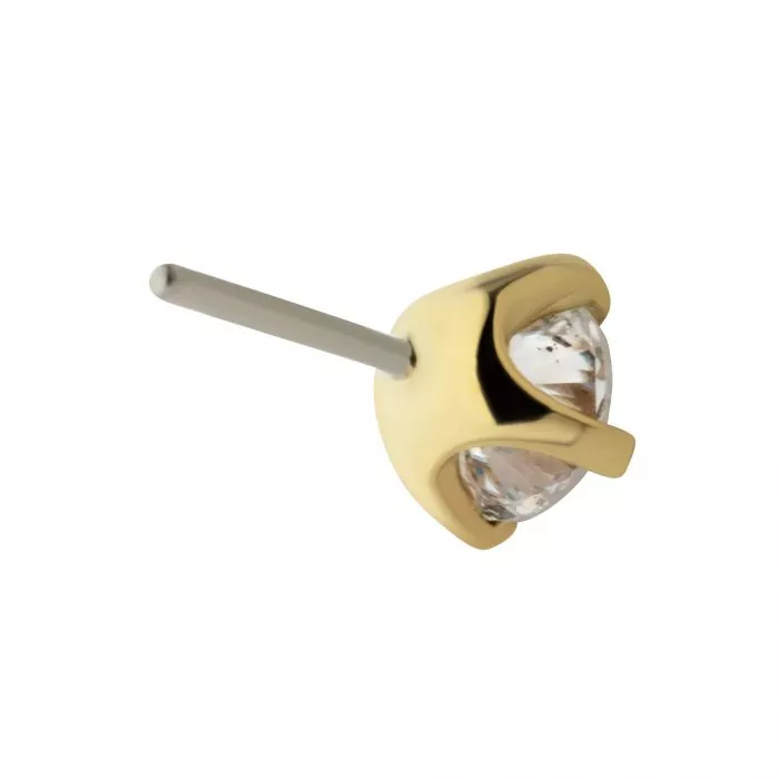 14k Gold Prong-Set Diamond