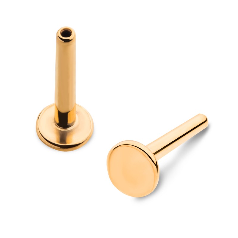 Threadless 24k Gold Posts