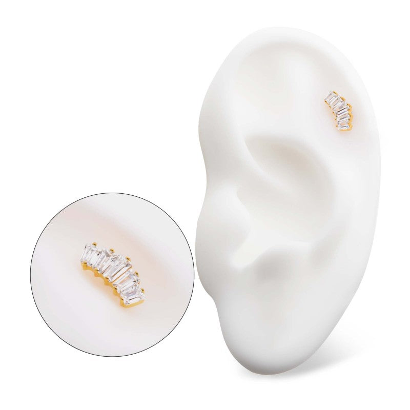 5-Gem Baguette Swarovski® Cluster