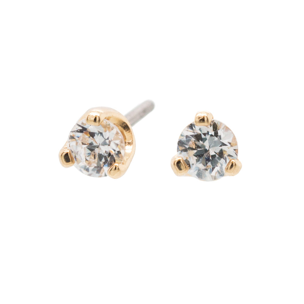 Prong-Set Diamond Stud