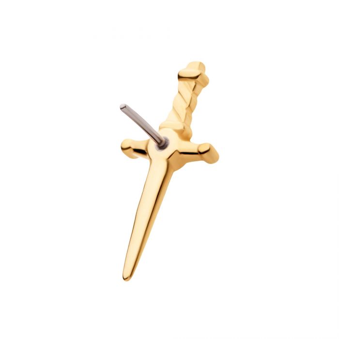 14k Gold Dagger w/ Swarovski® Center