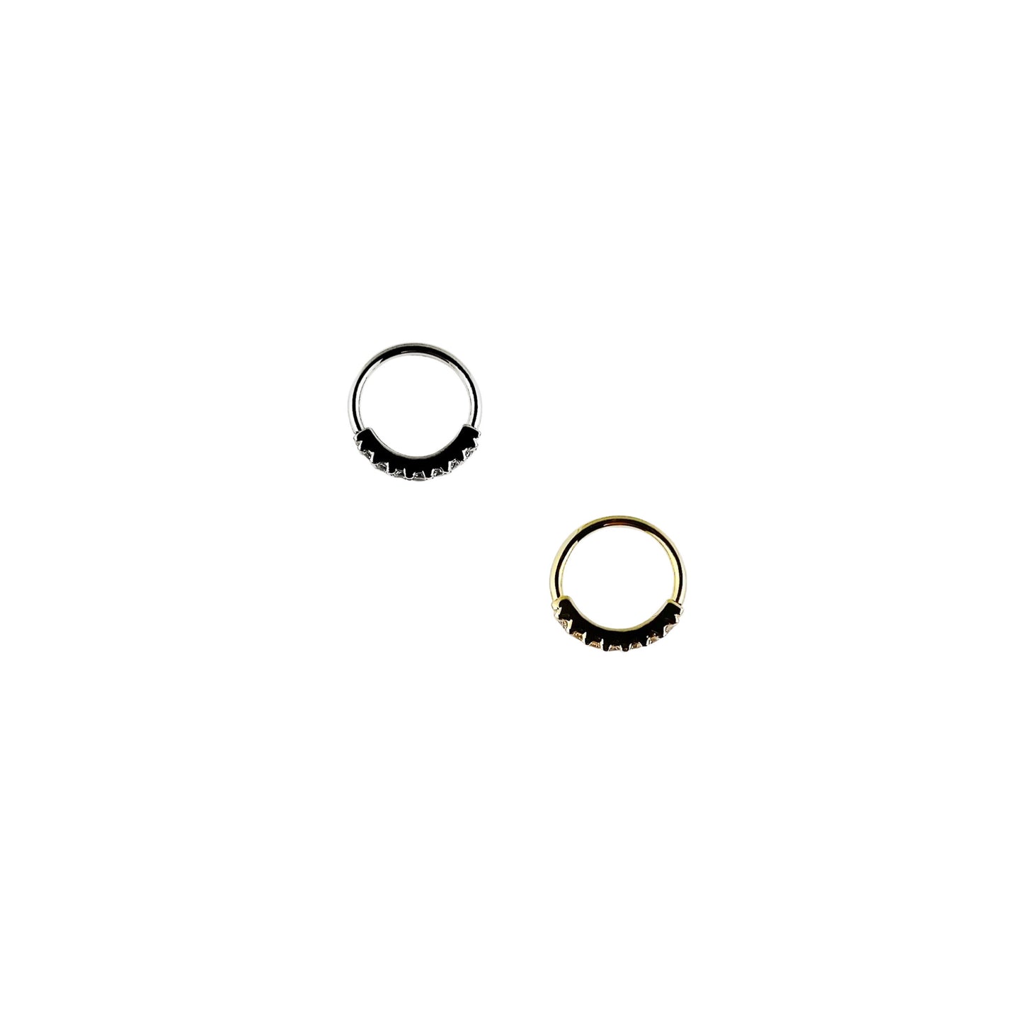 Outward-Facing Fixed 7-Gem Seam Ring