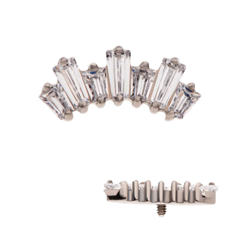 7-Gem Tapered Baguette Swarovski® Cluster
