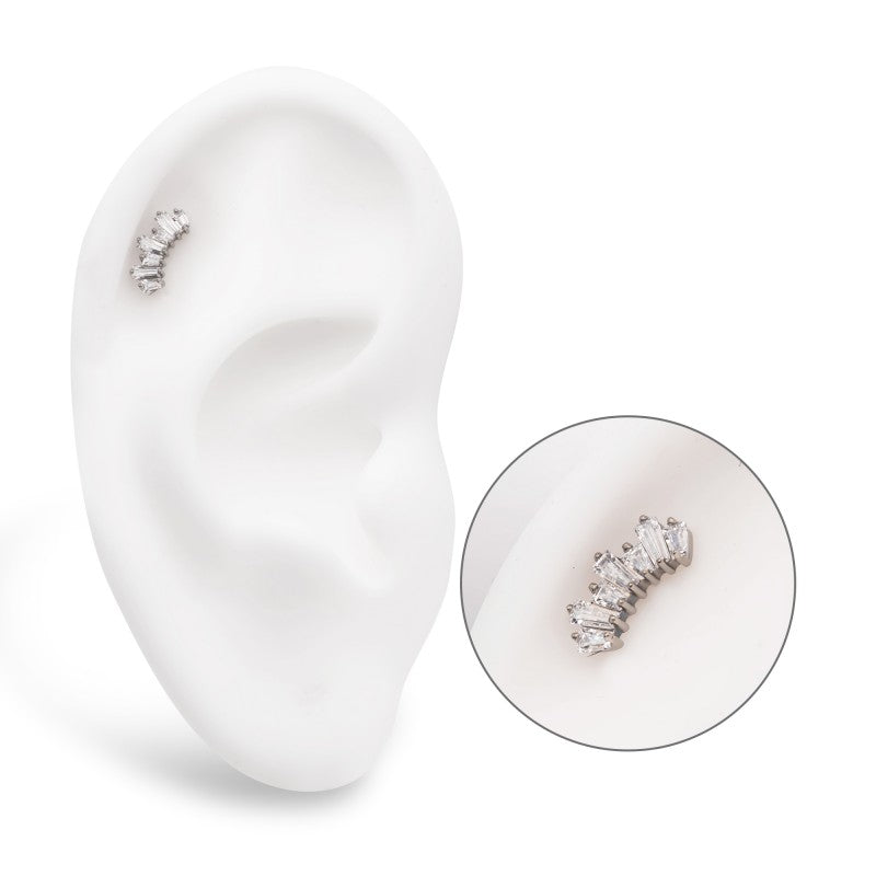 7-Gem Tapered Baguette Swarovski® Cluster