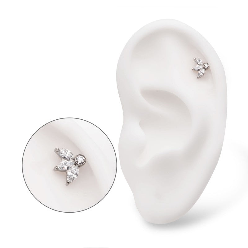 4-Gem Marquise & Bezel Swarovski® Fan