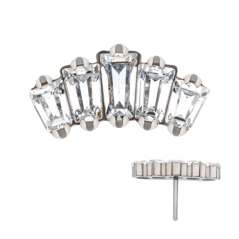 5-Gem Baguette Swarovski® Cluster