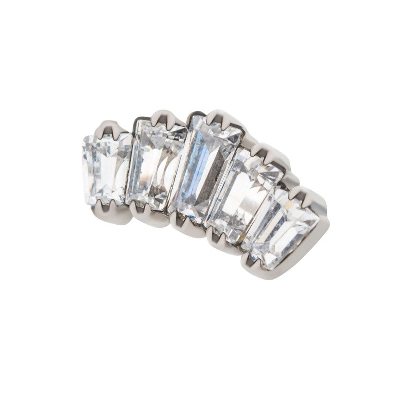 5-Gem Baguette Swarovski® Cluster