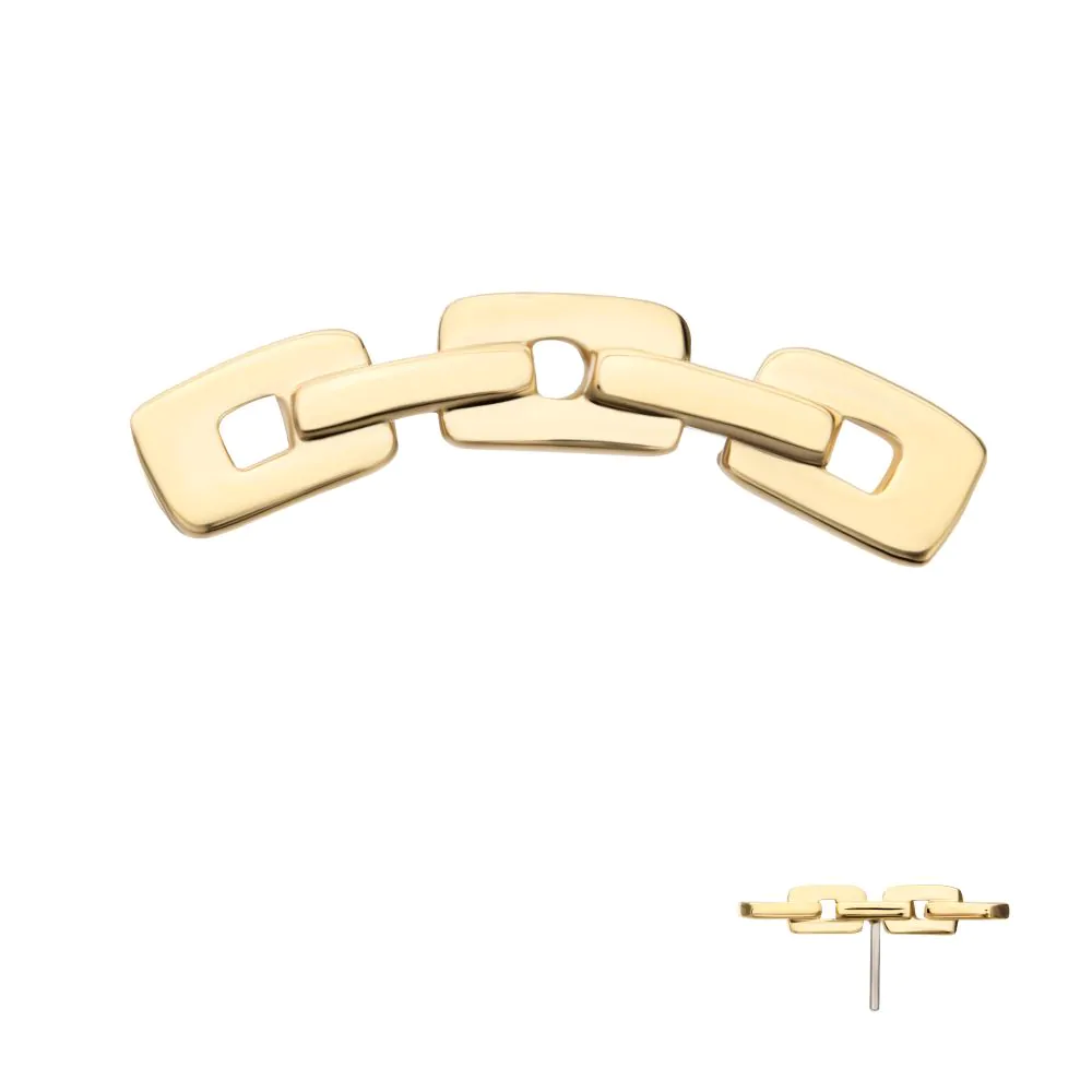 14k Gold Curved Chain