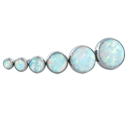 Bezel-Set Cabochon White Opal