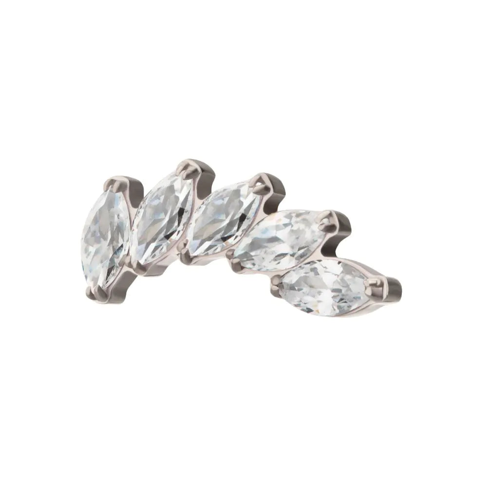 Staggered 5-Gem Marquise Swarovski® Cluster