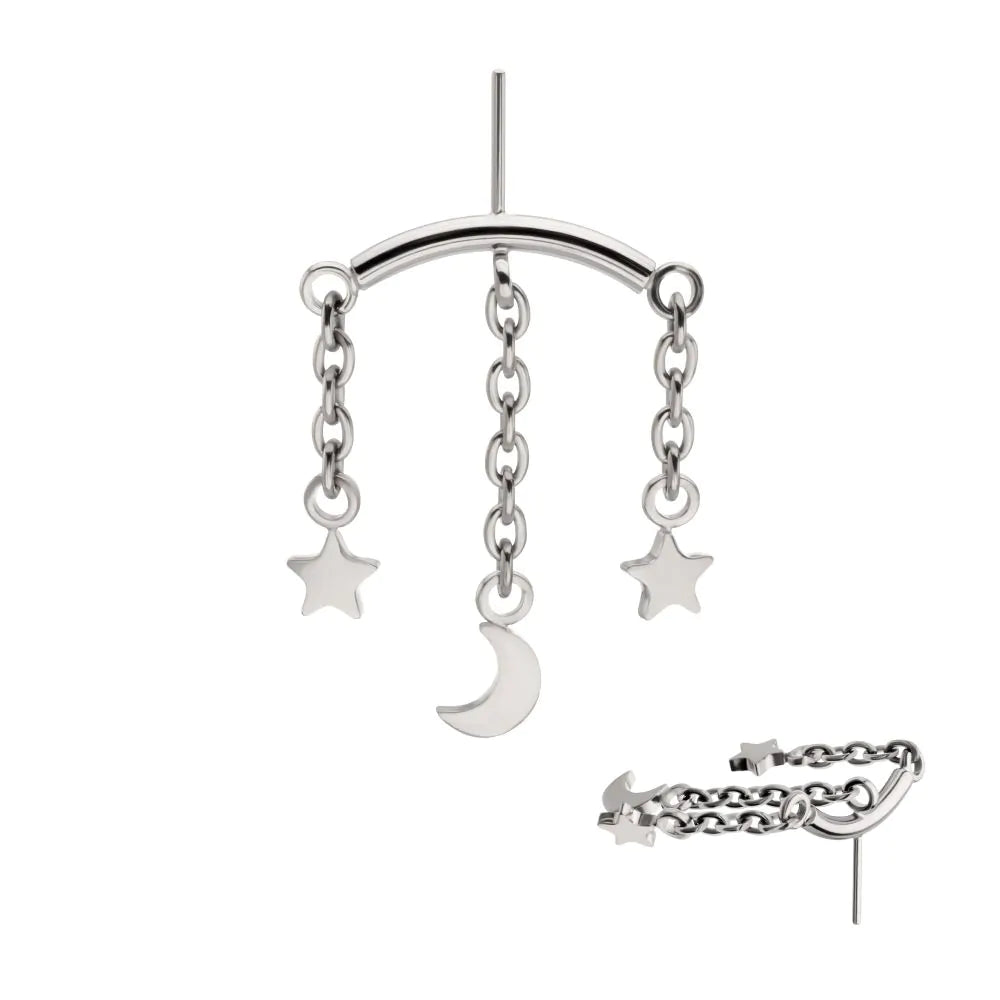 Moon + Stars Hidden Helix/Conch Dangle